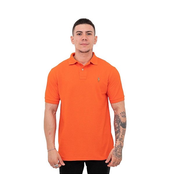 Polo Ralph Lauren Laranja Logo Colorido