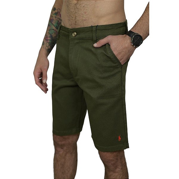 Bermuda Sarja Ralph Lauren Verde Militar