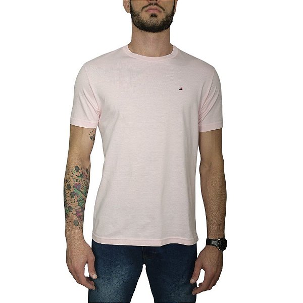 Camiseta Tommy Hilfiger Rosa Claro Essential