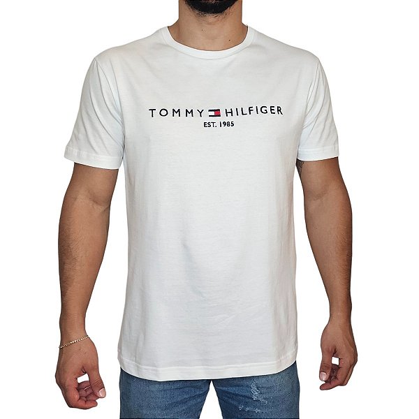 Camiseta Tommy Hilfiger Branco Im Core Tommy Logo Tee