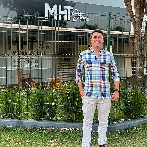 Camisa Ralph Lauren Xadrez Manga Longa Multicolor Marinho Listra Vermelho Logo Clássico Marinho