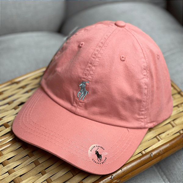 Boné Ralph Lauren Salmão Logo Clássico Cinza