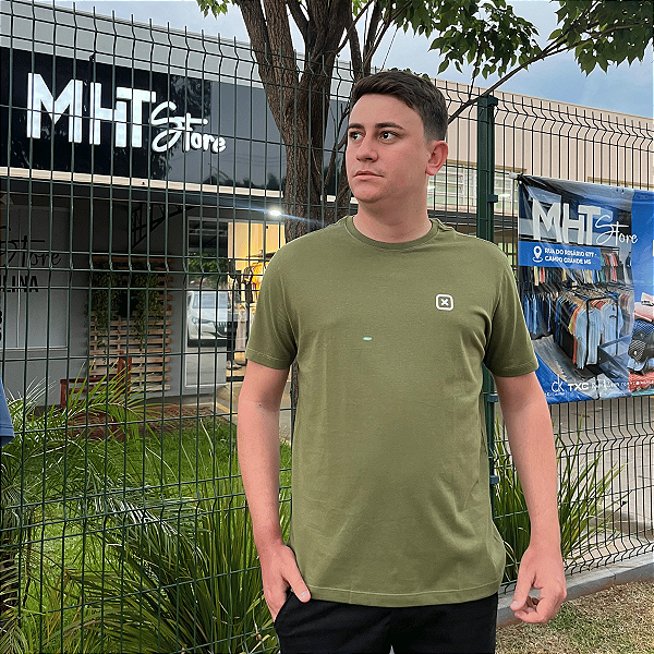 Camiseta Básica Txc Verde Militar Estampada 191380