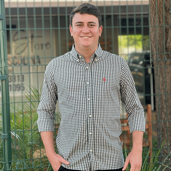 Camisa Ralph Lauren Xadrez Manga Longa Verde Militar Listra Vermelho Logo Clássico Vermelho