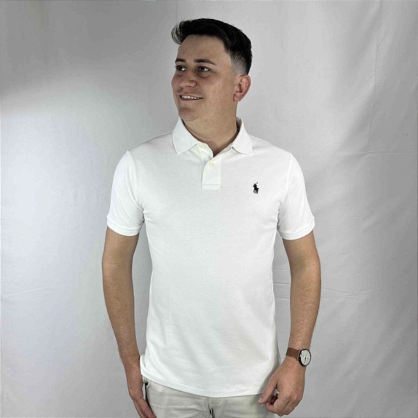 Polo Ralph Lauren Branco Logo Clássico Preto