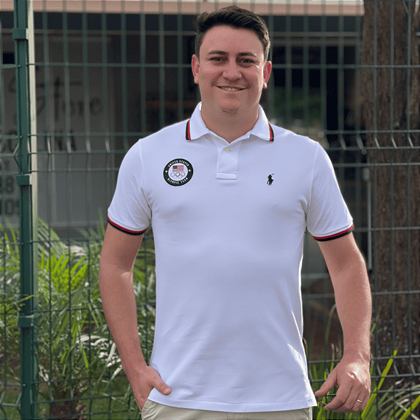 Polo Ralph Lauren Olympic Team Branco Logo Clássico Marinho