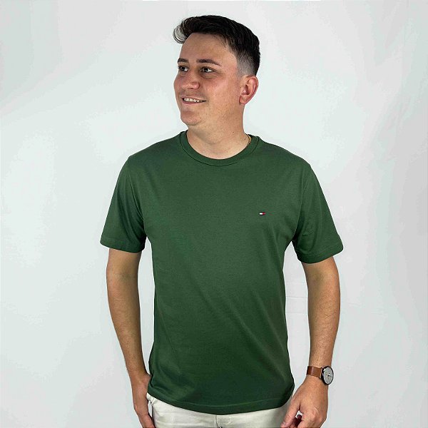 Camiseta Tommy Hilfiger Verde Militar Essential