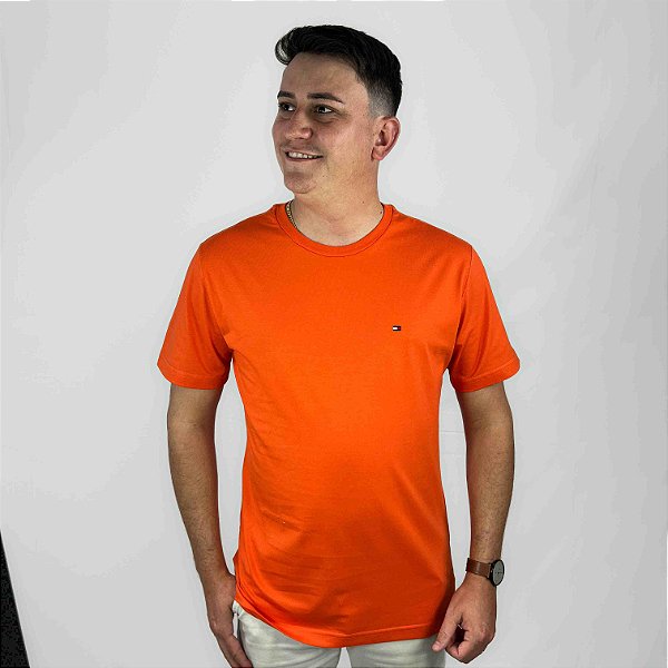 Camiseta Tommy Hilfiger Laranja Essential