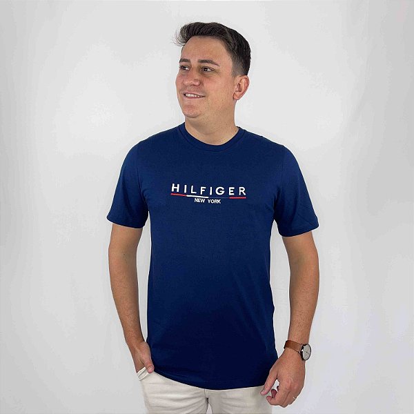 Camiseta Tommy Hilfiger Marinho Bordado New York