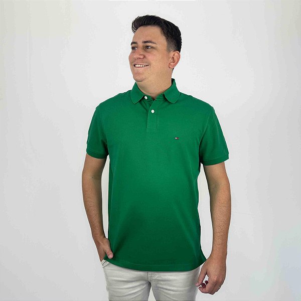 Polo Tommy Hilfiger Verde Bandeira The 1985 Polo Shirt Regular Fit 32346