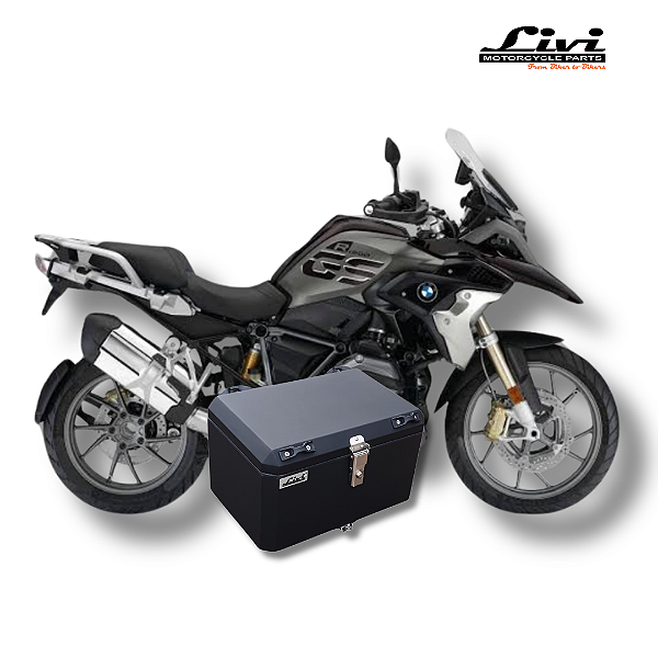 BAÚ CENTRAL TOP CASE 50L BMW R 1200 GS 2013 ACIMA + SUPORTE