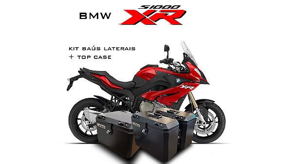 KIT BAÚS LATERAIS LIVI + TOP CASE 43L BMW S1000XR!