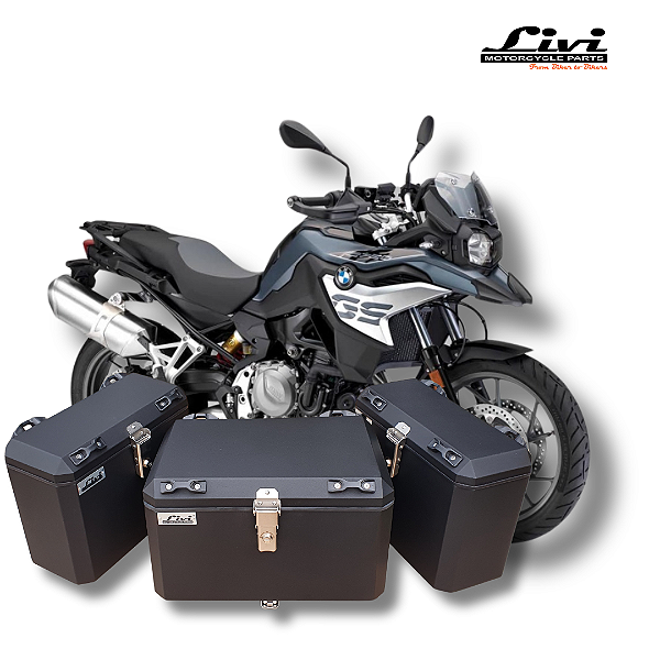 KIT BAÚS LATERAIS 35L+ TOP CASE 50L BMW F850GS/F750GS COM SUPORTES !