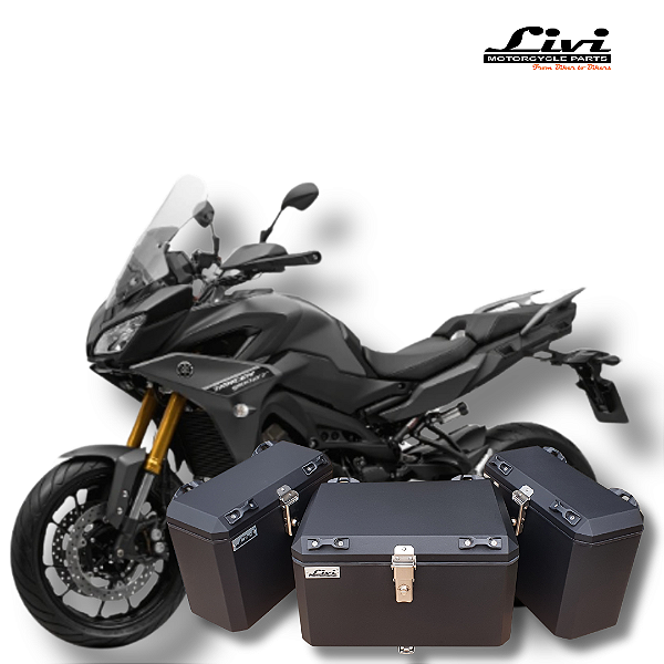 KIT BAÚS LATERAIS 35L + TOP CASE 50L YAMAHA MT 09 TRACER COM SUPORTES !