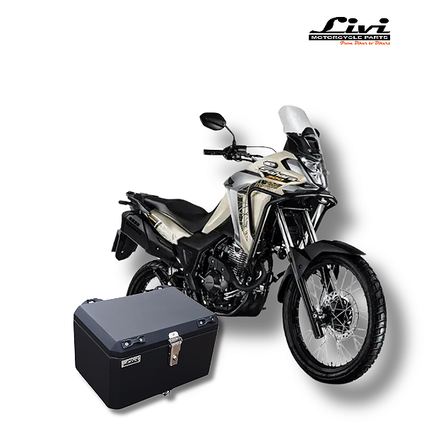 TOP CASE LIVI 43L HONDA SAHARA 300 TODOS OS ANOS C/ SUPORTE!