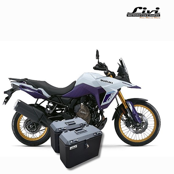 KIT BAÚS LATERAIS SUZUKI V-STROM 800 DE + SUPORTES !