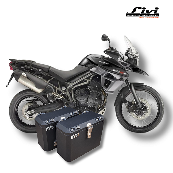 BAÚS LATERAIS TRIUMPH TIGER  800 ( TODOS OS ANOS/MODELOS )+ SUPORTES