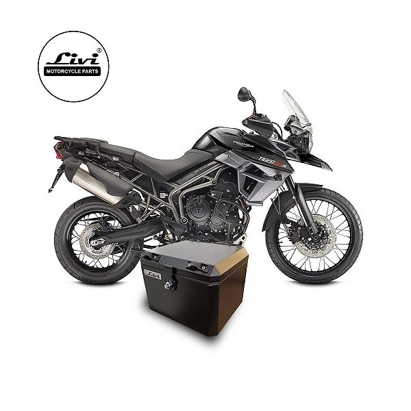 Baú Top case LIVI 43L Triumph Tiger 800 XC/ABS/XRX/XCA/XCX/XR  + Suporte.