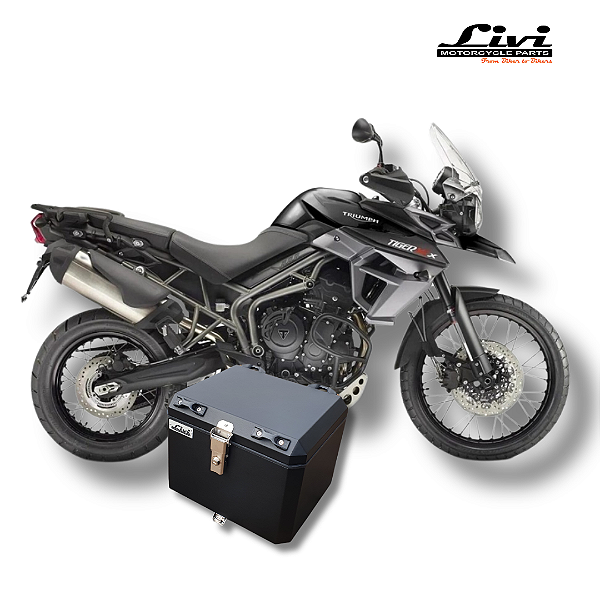 Baú Top case LIVI 43L Triumph Tiger 800 XC/ABS/XRX/XCA/XCX/XR  + Suporte.