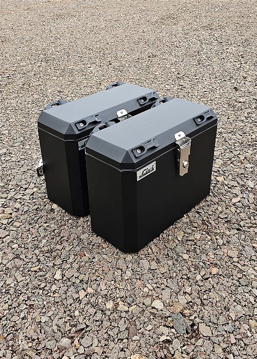 KIT BAÚS LATERAIS LIVI 35L ALUMÍNIO HONDA TRANSALP XL750 + SUPORTE !