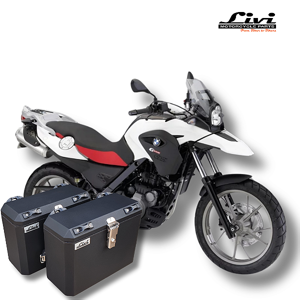 BAÚS LATERAIS LIVI 35L BMW G650GS + SUPORTES