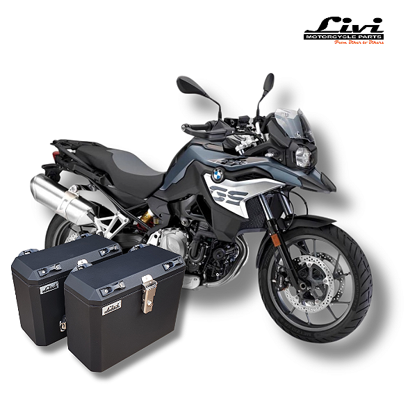 BAÚS LATERAIS LIVI 35L BMW F750GS/F850GS + SUPORTES