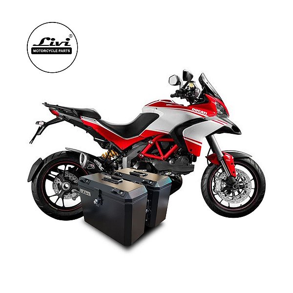 BAÚS LATERAIS 35L DUCATI MULTISTRADA 1200 (2010 ATÉ 2015) + Suporte.