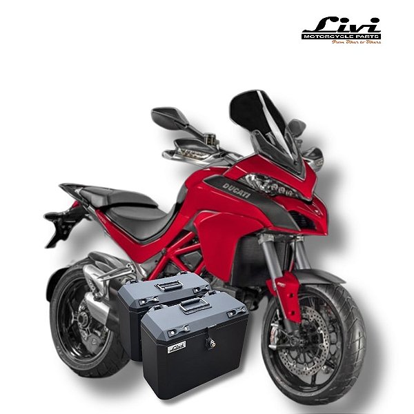 BAÚS LATERAIS 35L DUCATI MULTISTRADA 1200 (2010 ATÉ 2015) + Suporte.