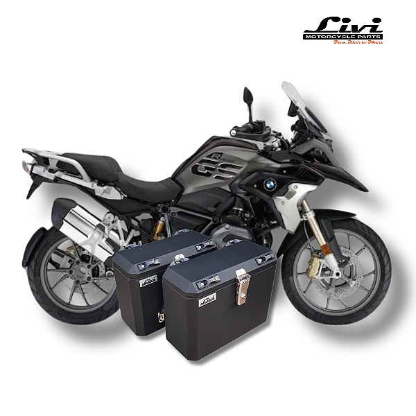 BAÚS LATERAIS LIVI 35L BMW R1250GS/ R1200GS + SUPORTES