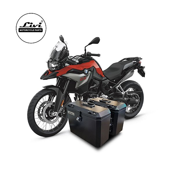 Baús Laterais 35 Litros Livi Exclusivos Para BMW F850 GS + Suporte.