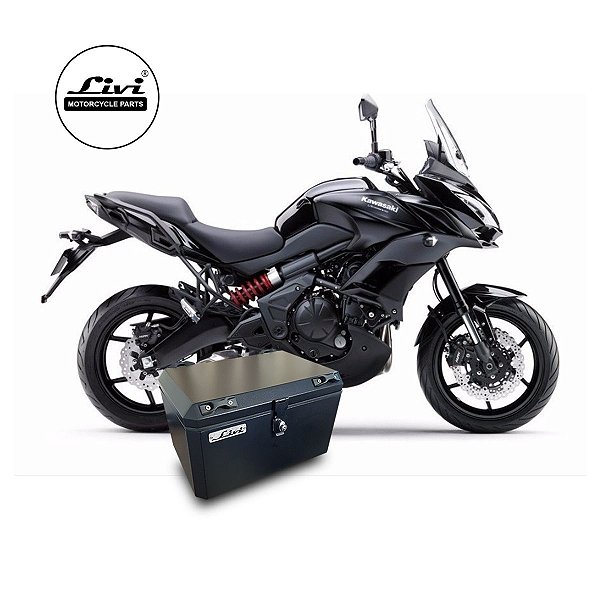 Baú Central Top Case 50 Litros Livi Exclusivo Para Moto Versys 650 2016 em diante + Suporte