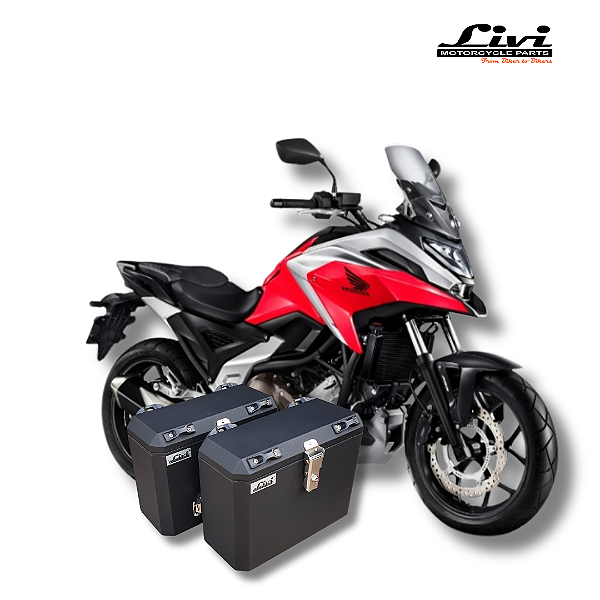 BAÚS LATERAIS LIVI 35L NC 700 / NC 750X  ATÉ 2021 + SUPORTES