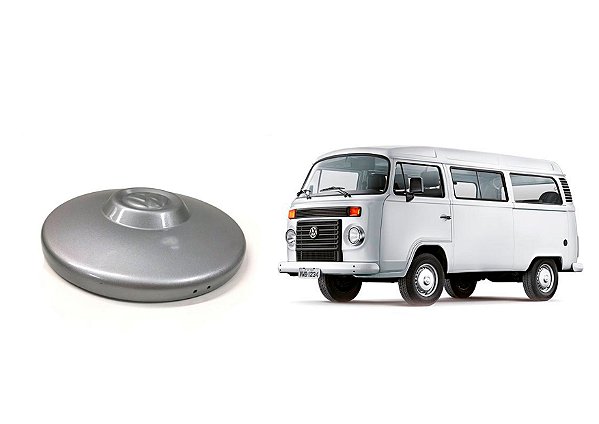 Calota Fusca/Kombi Ferro Encaixe Baixa Cinza