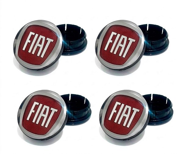 KIT 4PCS SUB CALOTA 49.6MM FIAT PUNTO VERMELHO ORIG