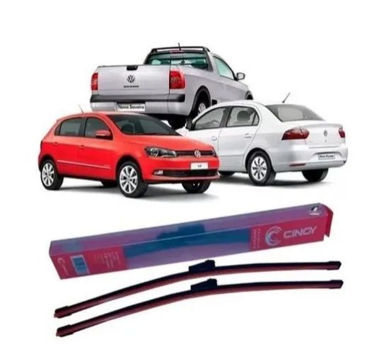 PAR DE PALHETA LIMPADOR DIANTEIRO DE SILICONE 22/16 GOL GVI 2013 EM DIANTE SAVEIRO 2013 EM DIANTE VOYAGE 2013 EM DIANTE UP