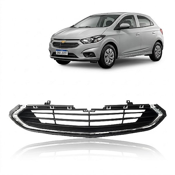 GRADE DO ONIX 2017 INFERIOR COM FRISO CROMADO