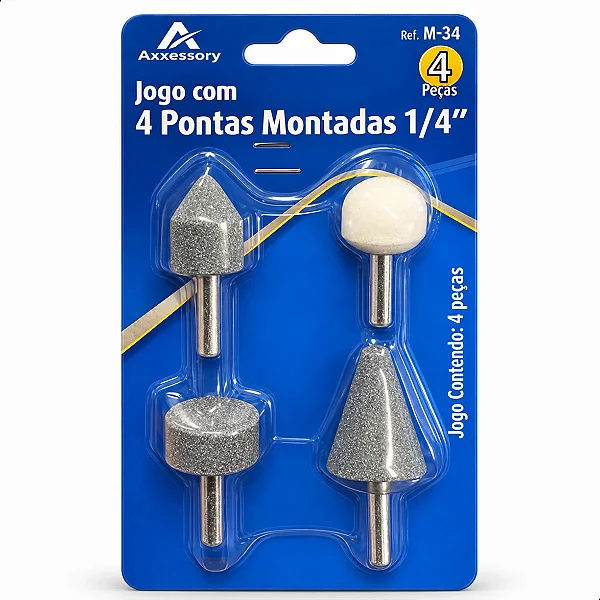 KIT COM 4 PEÇAS DE PONTAS MONTADAS