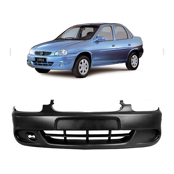 PARACHOQUE DIANTEIRO CORSA 2000 A 2008 SEM FURO MILHA PRETO LISO