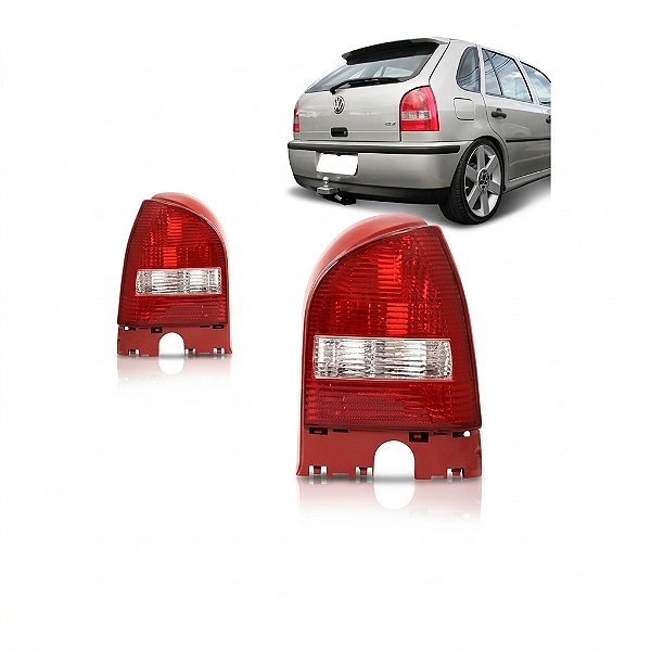 LANTERNA TRASEIRA DO GOL G3 1999 CRISTAL ABA VERMELHO