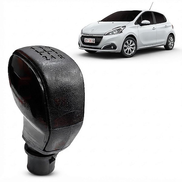 BOLA DE CAMBIO DO PEUGEOT 208 PRETO COM CINZA