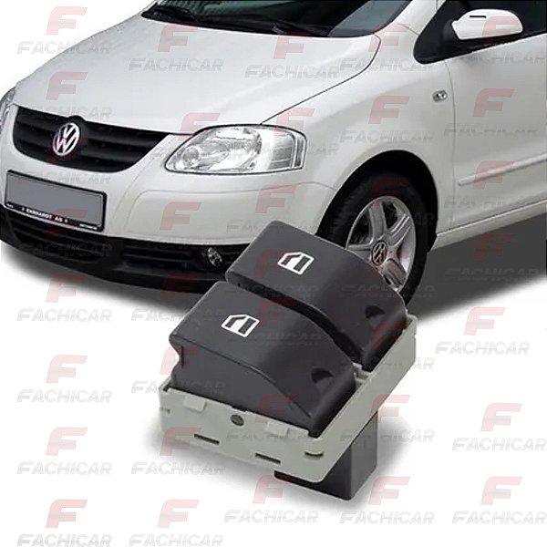 BOTÃO DO VIDRO DO GOL G4/G5 FOX 2002 EM DIANTE DUPLO ESQUERDO 1 ESTAGIO