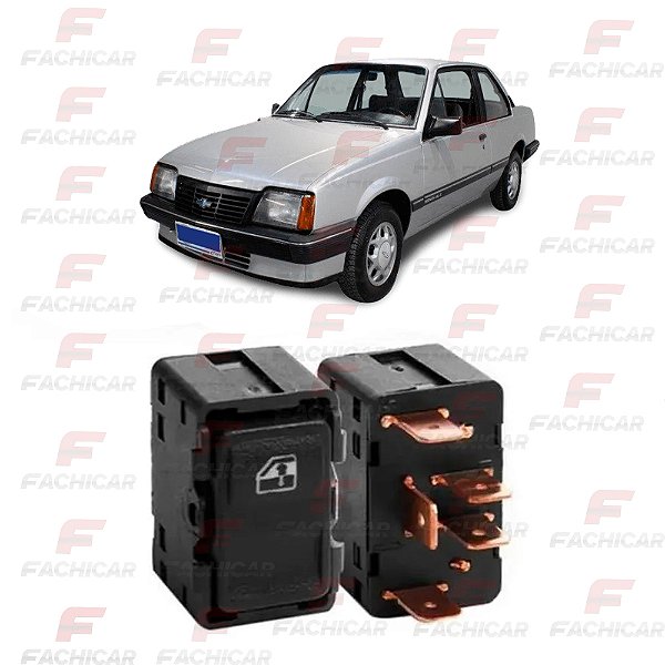 BOTÃO DO VIDRO DO MONZA/OPALA 1988 EM DIANTE SIMPLES
