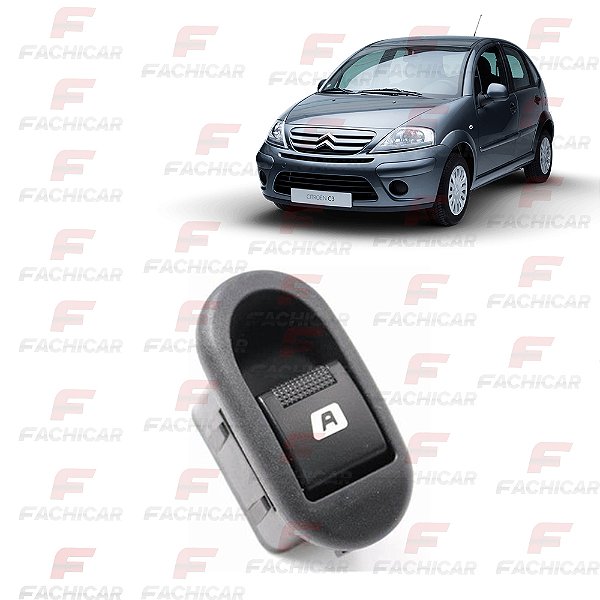 BOTÃO DO VIDRO DO CITROEN C3 2001 A 2013 SIMPLES