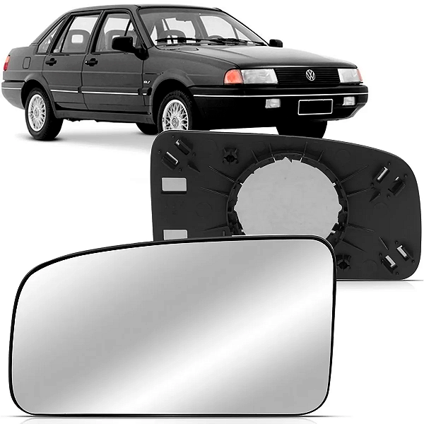 LENTE ESPELHO RETROVISOR SANTANA 1991 A 1997 COM BASE BLAWER
