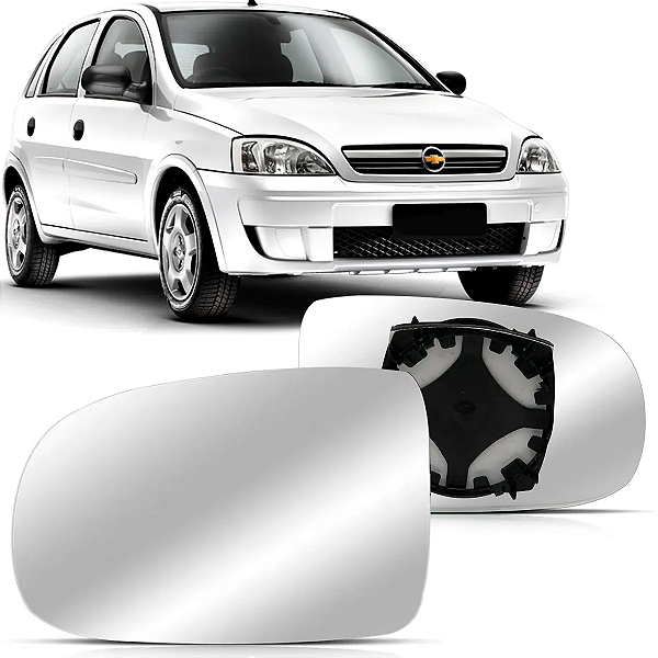 LENTE ESPELHO RETROVISOR CORSA MONTANA 2003 A 2011 COM BASE BLAWER
