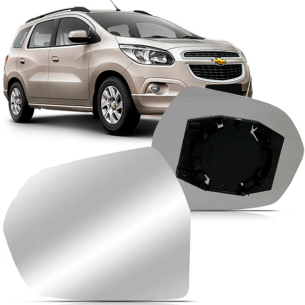 LENTE ESPELHO RETROVISOR SPIN 2013 A 2020 COM BASE BLAWER