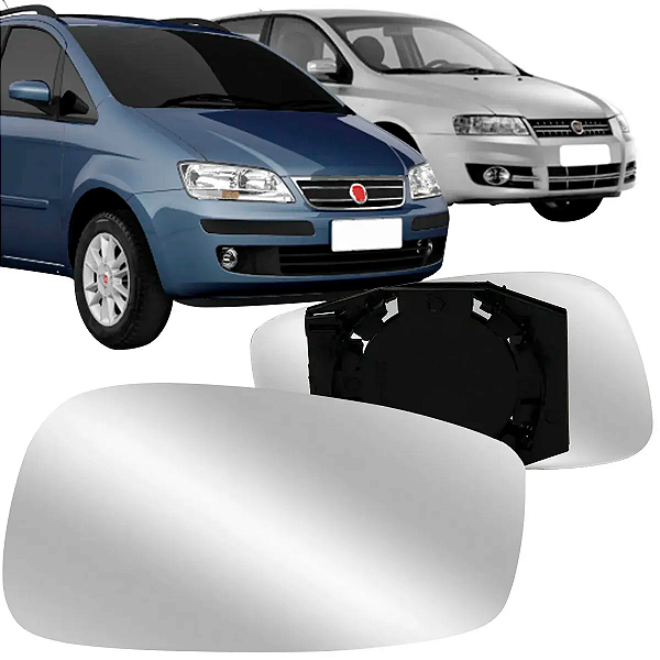 LENTE ESPELHO RETROVISOR STILO 2002 A 2007 IDEA 2005 A 2010 COM BASE BLAWER