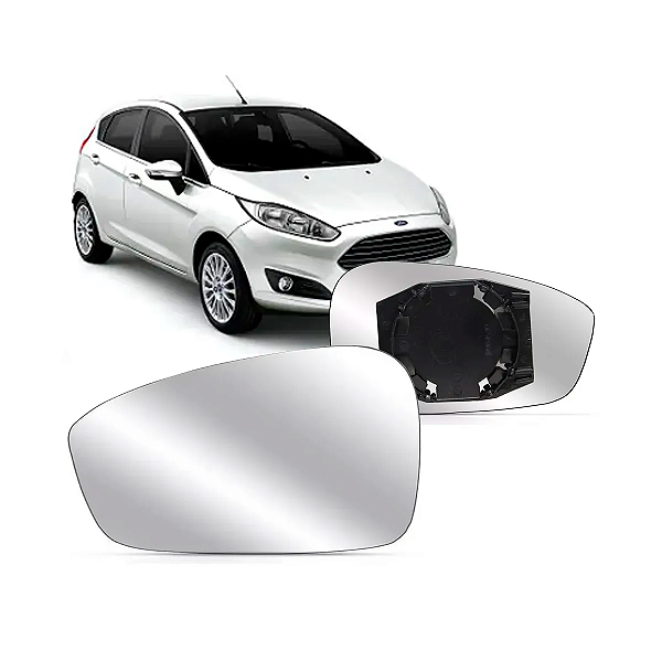 LENTE ESPELHO RETROVISOR NEW FIESTA 2011 A 2019 COM BASE ORIGINAL