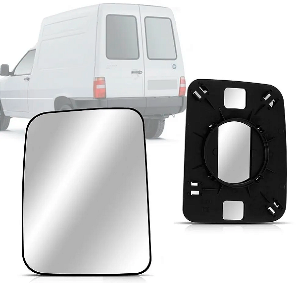 LENTE ESPELHO RETROVISOR FIORINO 1997 A 2010 COM BASE BLAWER