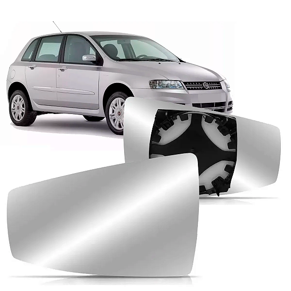 LENTE ESPELHO RETROVISOR STILO 2008 A 2011 COM BASE BLAWER